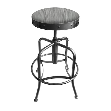 Holland Bar Stool Co Adjustable Stool, Clear Coat Finish, Graph Seat 910CL020